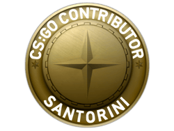 Santorini Map Coin