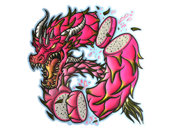 Sticker | Dragon Fruit (Foil)