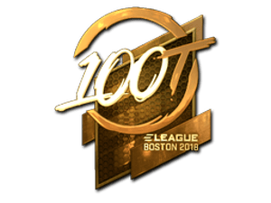 Sticker | 100 Thieves (Gold) | Boston 2018