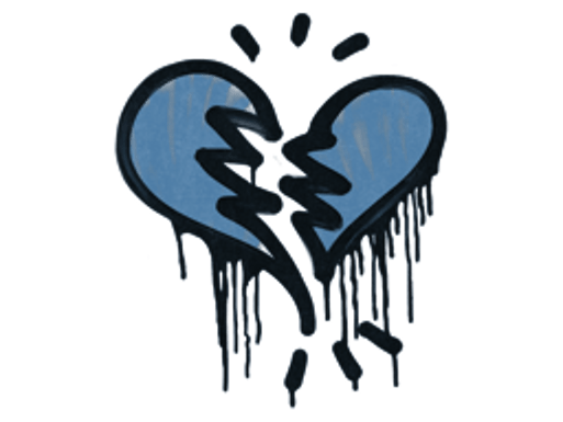 Sealed Graffiti | Broken Heart (Monarch Blue)