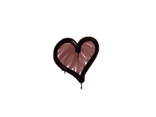 Sealed Graffiti | Heart (Brick Red)