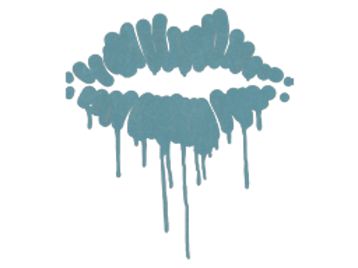 Sealed Graffiti | Kiss (Wire Blue)