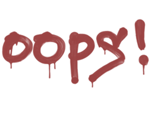 Sealed Graffiti | Oops (Blood Red)