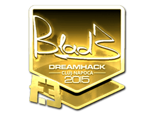 Sticker | B1ad3 (Gold) | Cluj-Napoca 2015