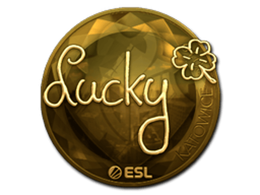 Sticker | Lucky (Gold) | Katowice 2019