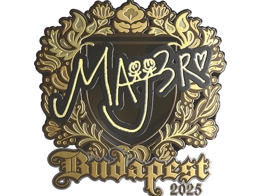 Sticker | MAJ3R (Gold) | Budapest 2025