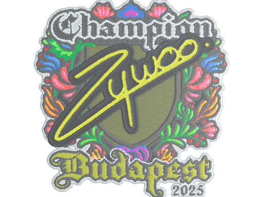 Sticker | ZywOo (Embroidered, Champion) | Budapest 2025