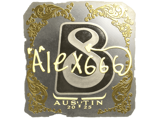 Sticker | alex666 (Gold) | Austin 2025