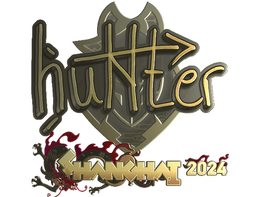 Sticker | huNter- (Gold) | Shanghai 2024