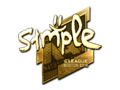 Sticker | s1mple (Gold) | Boston 2018