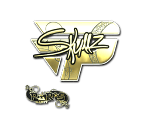 Sticker | skullz (Gold) | Paris 2023