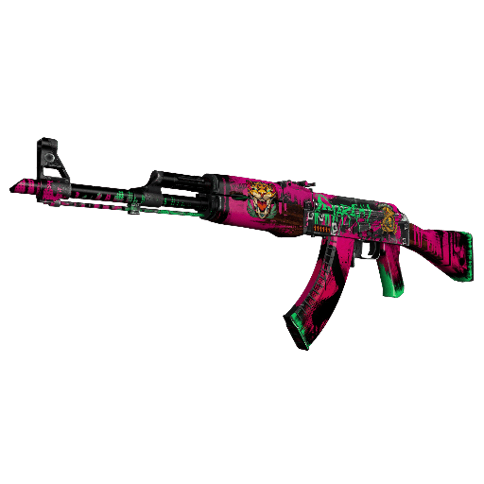 StatTrak™ AK-47 | Neon Revolution (Well-Worn)