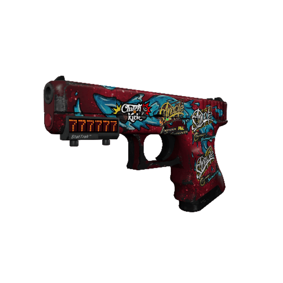 StatTrak™ Glock-18 | Water Elemental (Well-Worn)