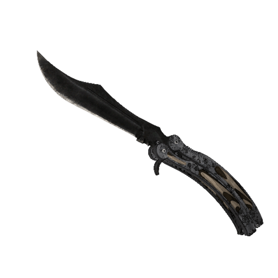 ★ Butterfly Knife | Black Laminate (Battle-Scarred)