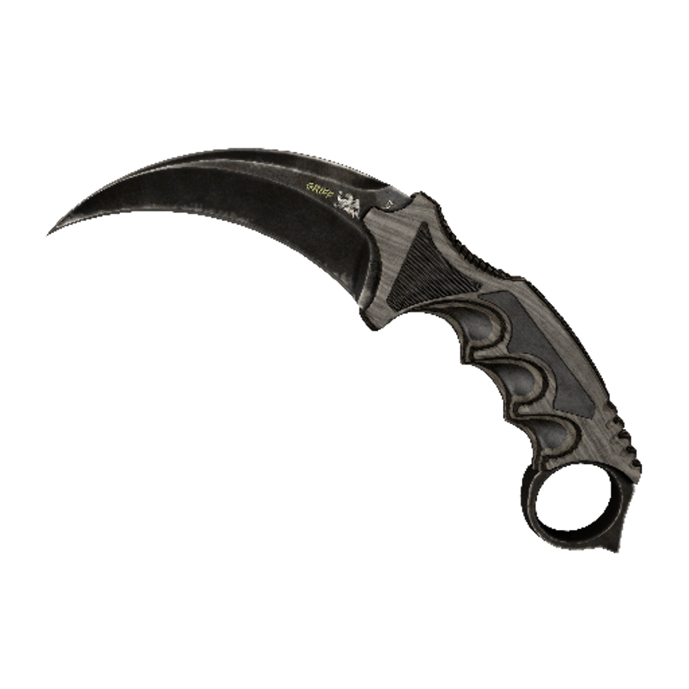 ★ Karambit | Black Laminate (Battle-Scarred)