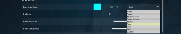 Best VALORANT Crosshair Settings - Color