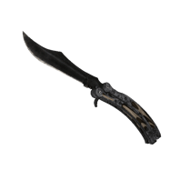 ★ Butterfly Knife | Black Laminate (Battle-Scarred)