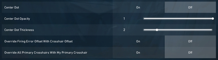 Best VALORANT Crosshair Settings - Center Dot