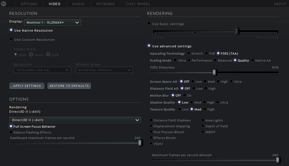 Deadlock Video Settings October 2024