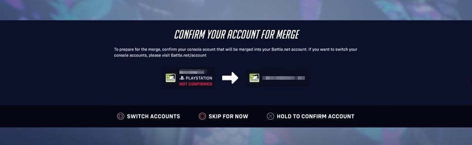 Overwatch 2 Account Merge Confirmation
