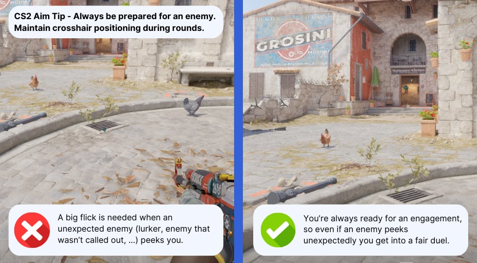 CS2 Aim Tip - Maintain Proper Crosshair Placement