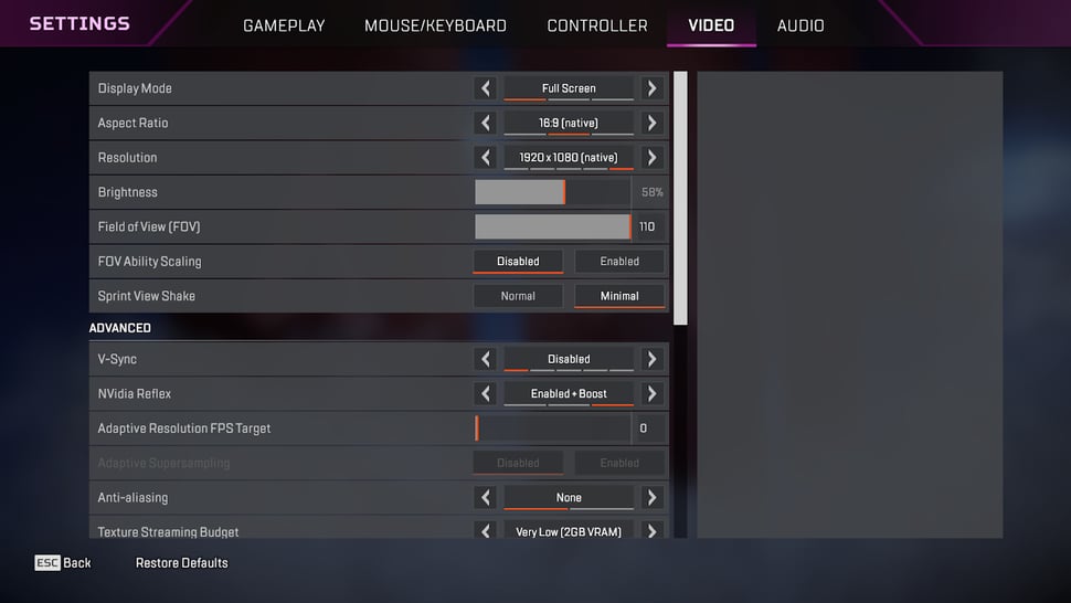 Best Apex Legends Video Settings - December 2023