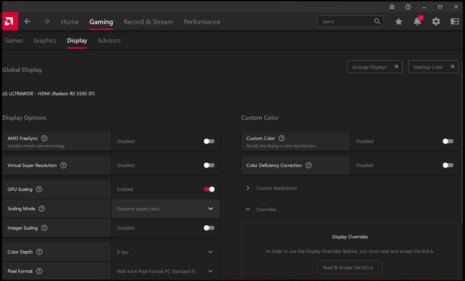 How to set a stretched resolution in CS2 with AMD cards