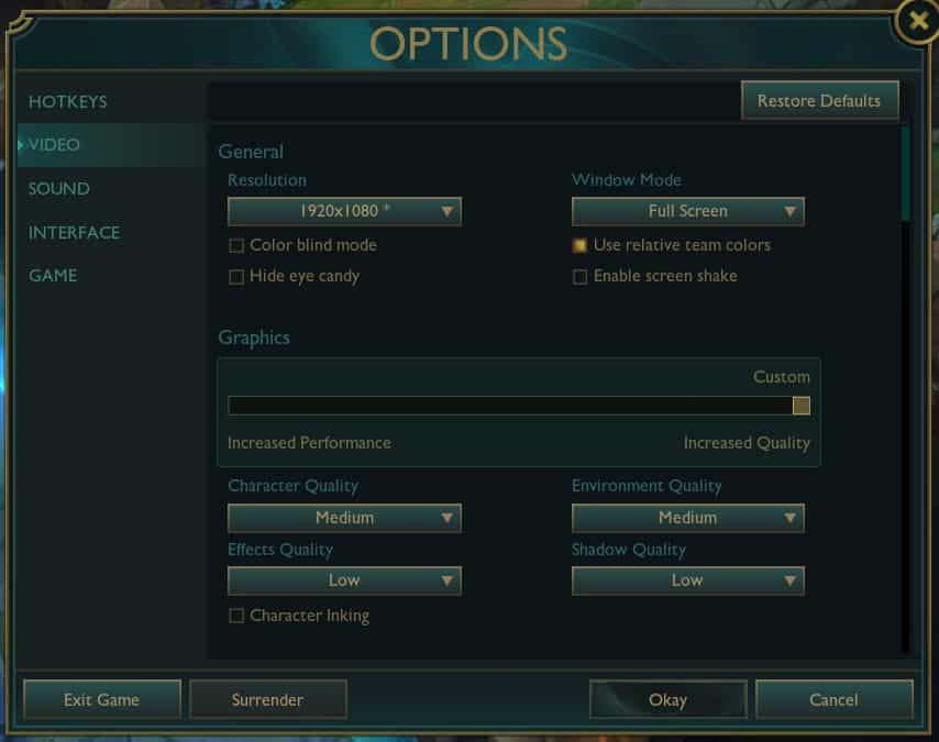 League of legends amd radeon outlet settings