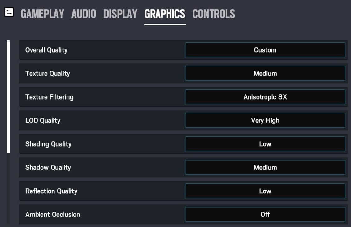 optimal graphics settings for camtasia 9