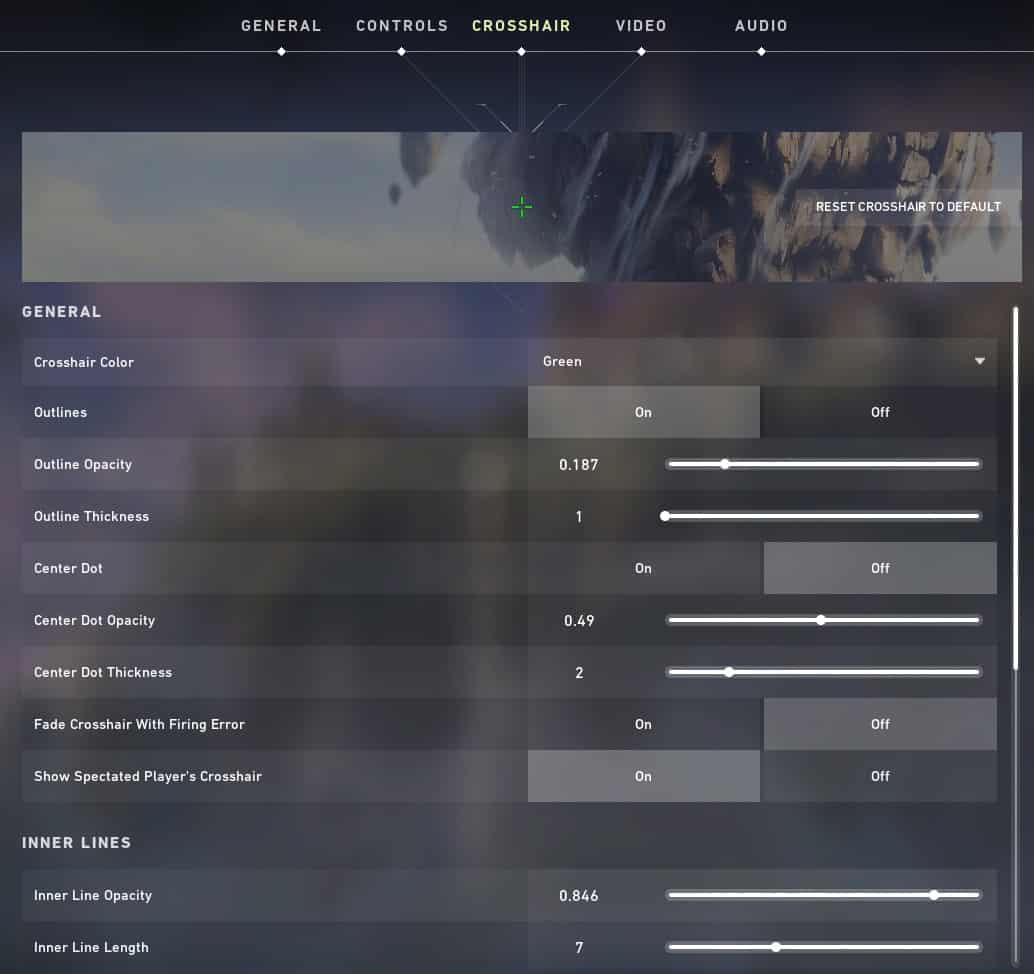 valorant pro player crosshairs