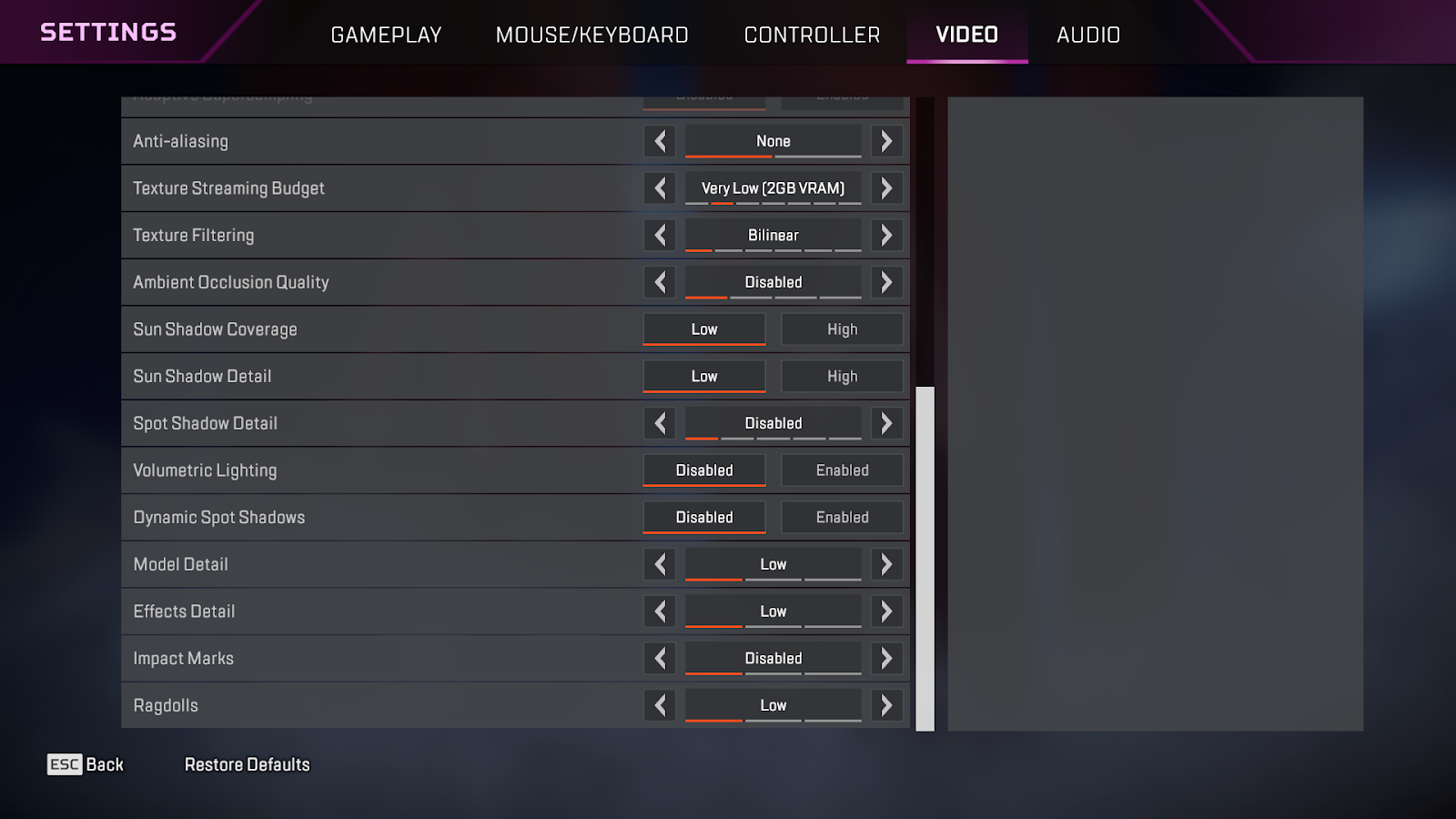 Best Apex Legends Video Settings - December 2023