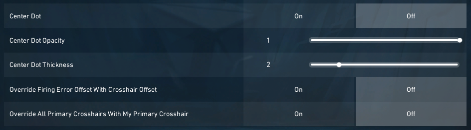Best VALORANT Crosshair Settings - Center Dot