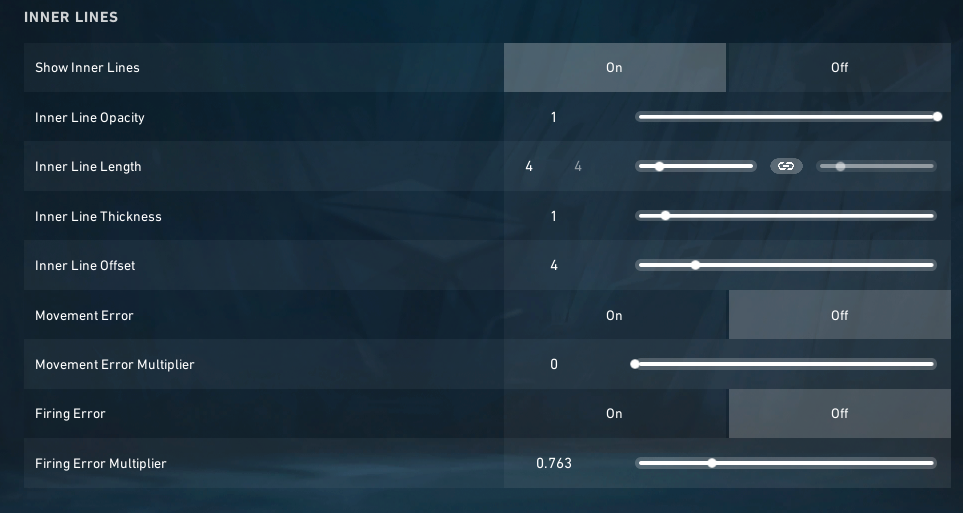 Best VALORANT Crosshair Settings - Inner Lines