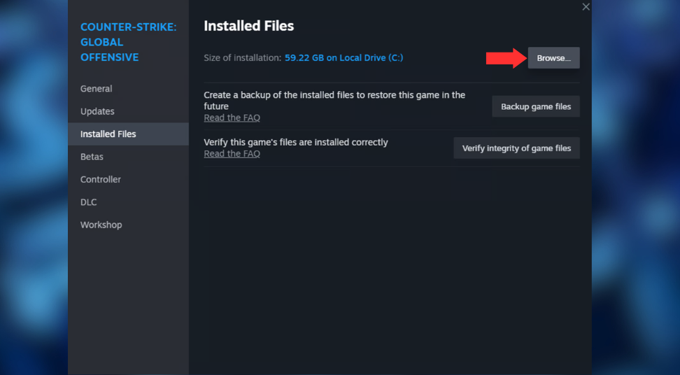 How to browse local gamefiles for CS:GO