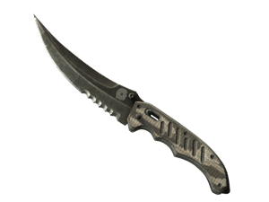 ★ Flip Knife | Black Laminate (Battle-Scarred)