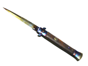 ★ Stiletto Knife | Case Hardened (Well-Worn)