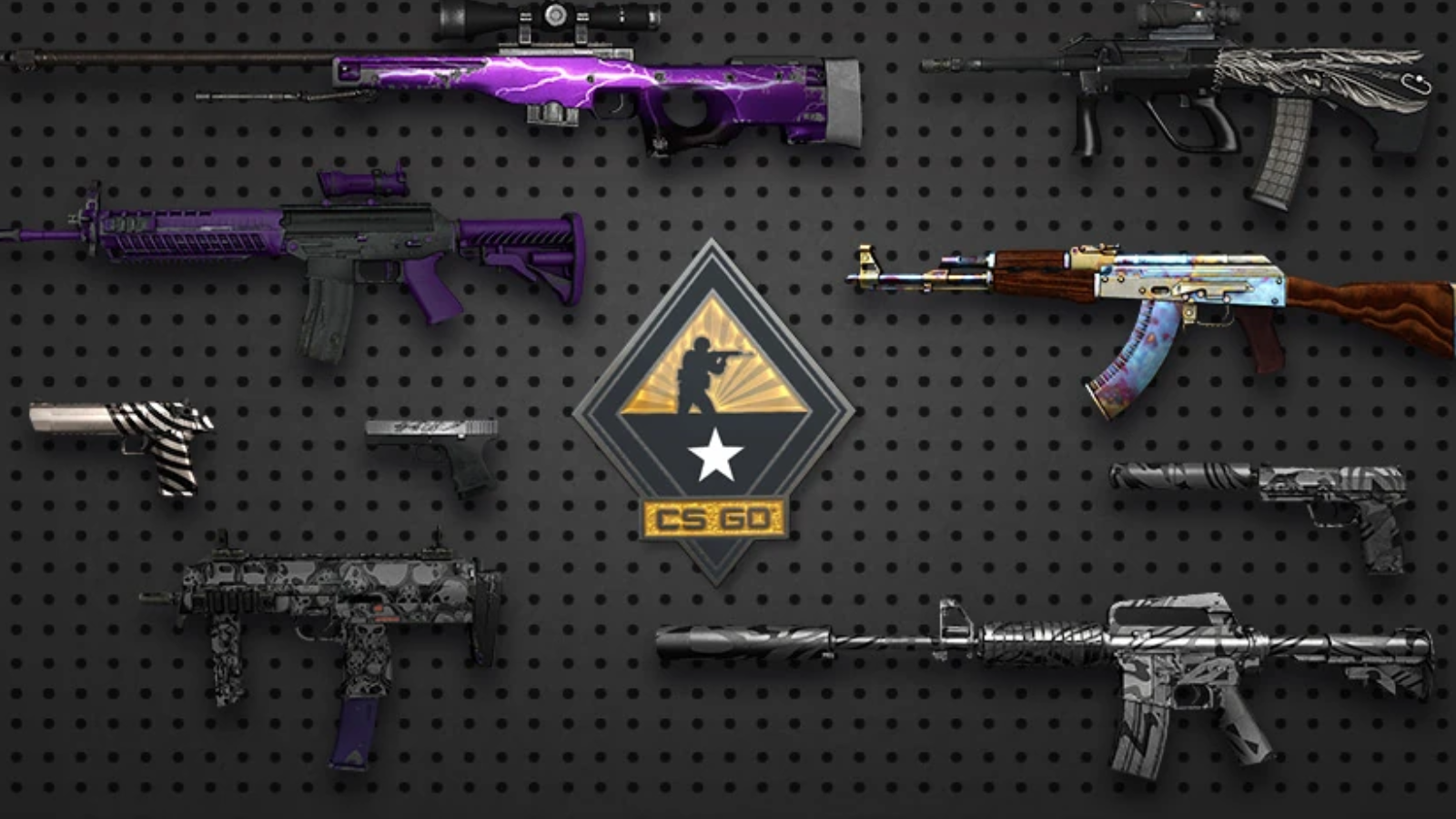 Counter-Strike: Global Offensive, Valve, PC gaming, colorful, gun, weapon  HD Wallpaper