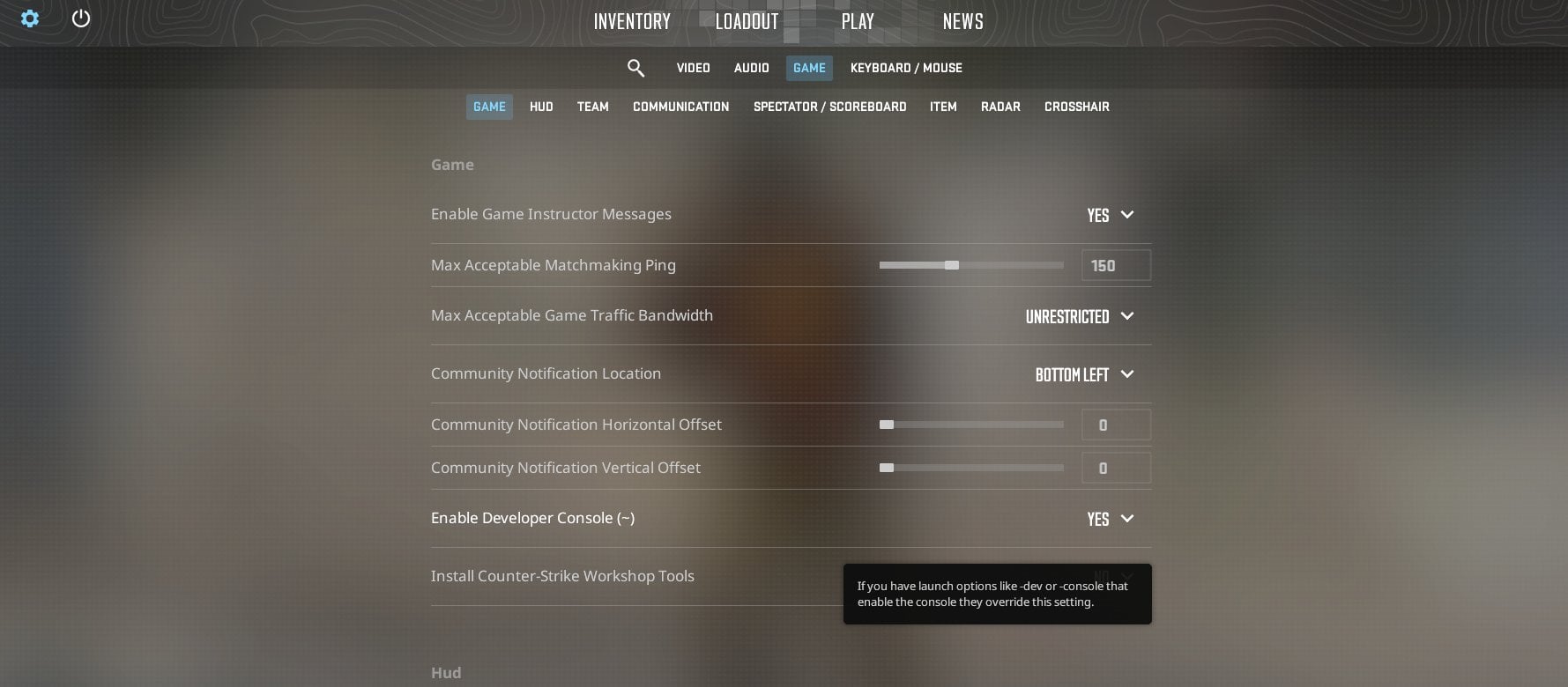 enabling the CS2 console