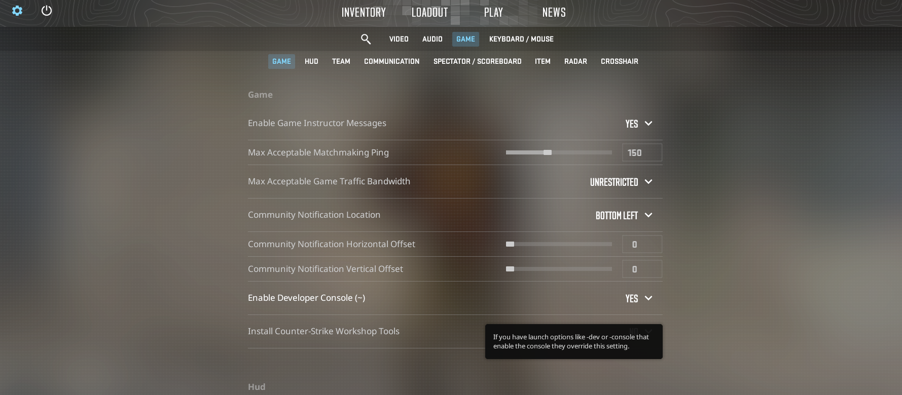 enabling the CS2 console