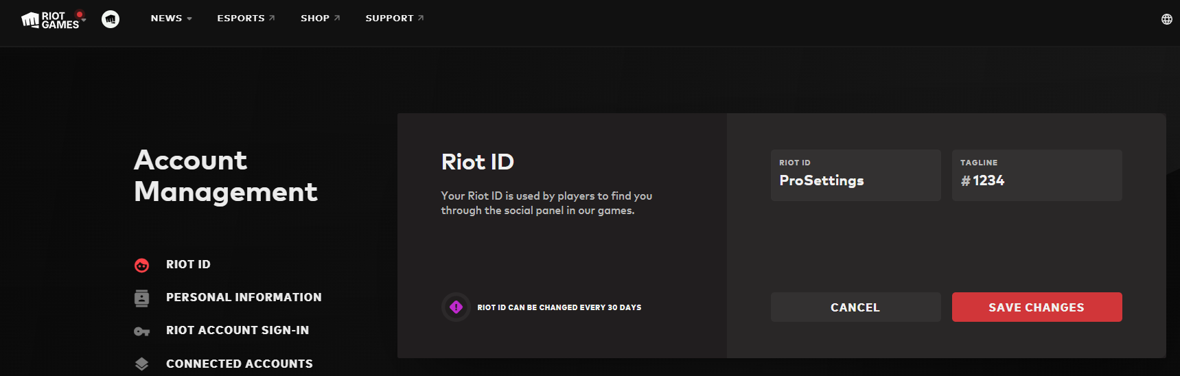 How to change your name in VALORANT