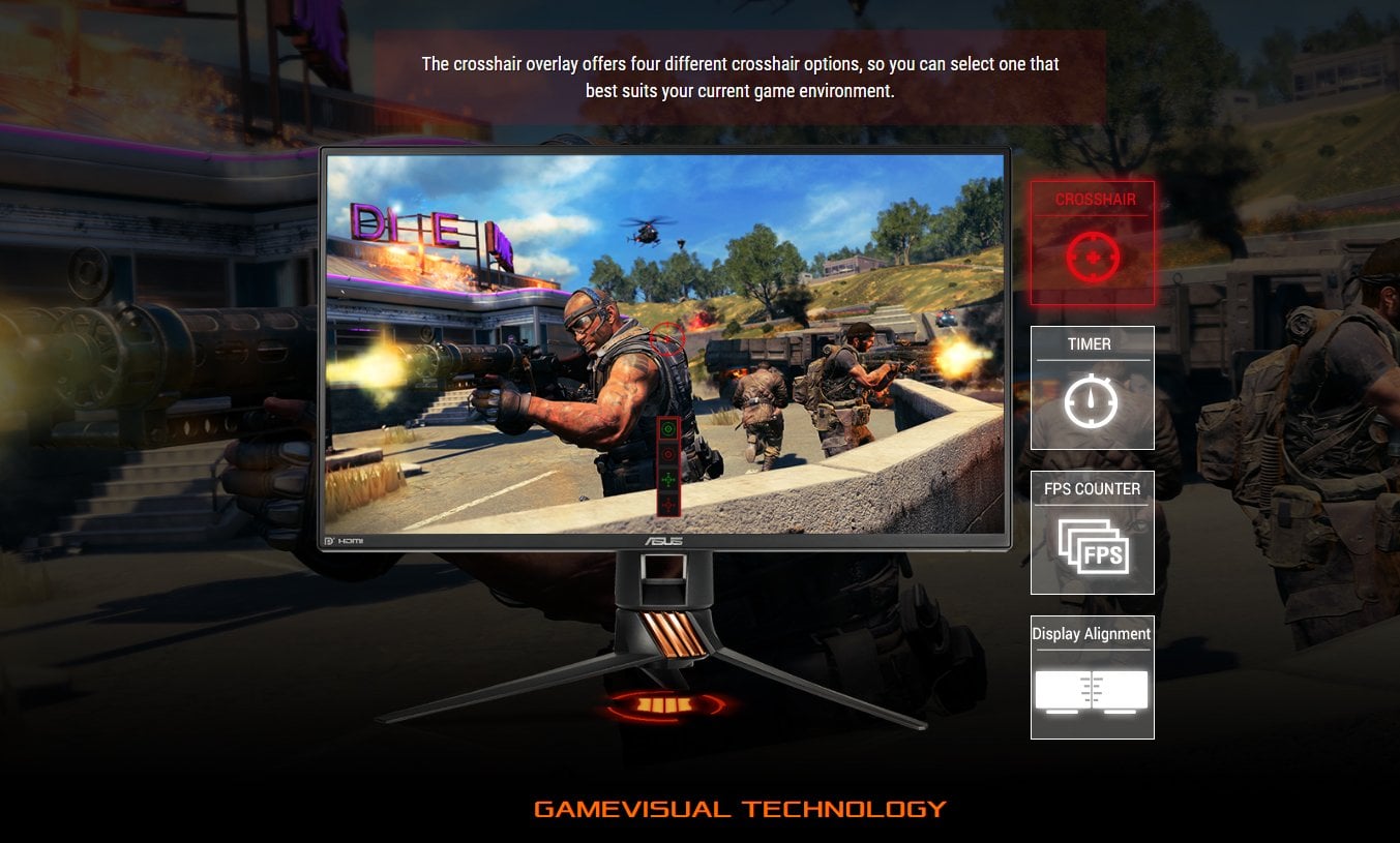 Custom crosshair in Fortnite: the built-in monitor crosshair method