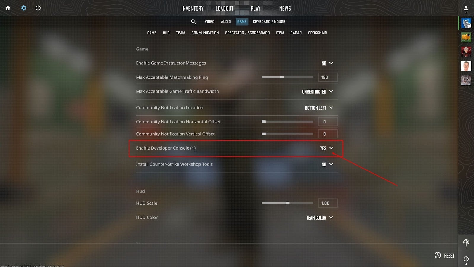 Enable Console in CS2