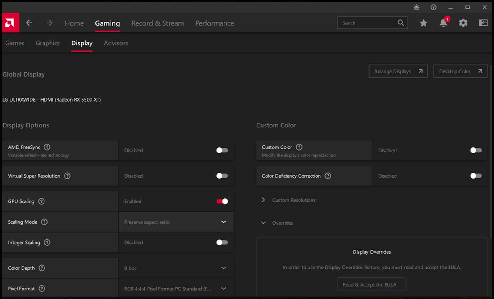 How to set a stretched resolution in CS2 with AMD cards