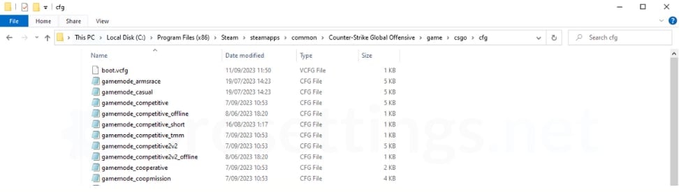 Where to place CS2 config
